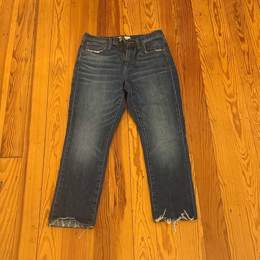 Madewell Women's Dark Blue Cropped Jeans